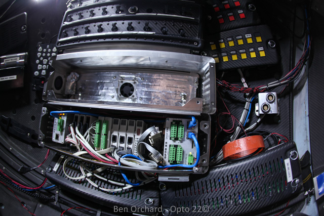 Close up of the Opto 22 hardware used in Deepsea Challenger