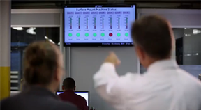 Monitoring factory KPIs on a large TV screen using a groov operator interface