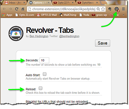 Revolver - Tabs options