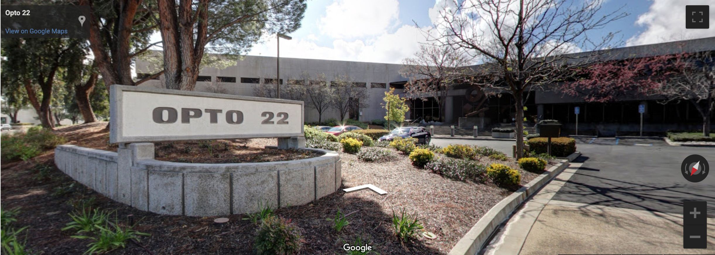 Google Street Maps - Front of Opto 22 headquarters building