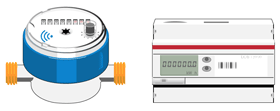 M-Bus water meter and sensor