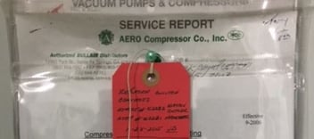 Compressor service report package