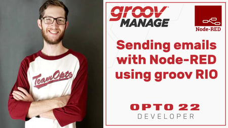 Sending emails with Node-RED using groov RIO