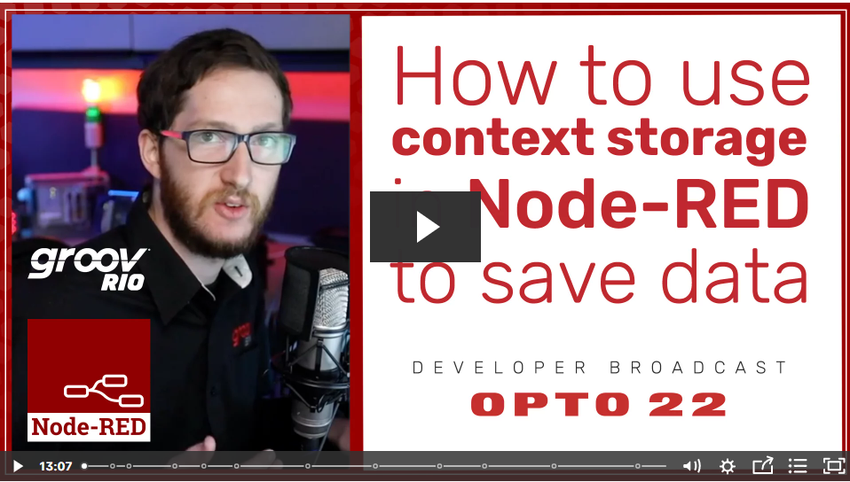 How to use context storage in Node-RED